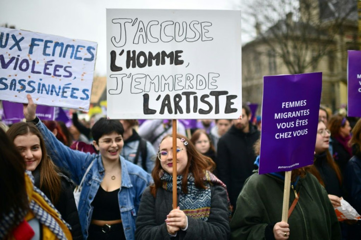 Women were also vocal in Paris -- but one rally saw police accused of violence against marchers after they made nine arrests