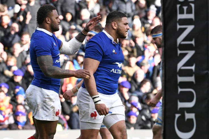 France's prop Mohammed Haouas was sent off for throwing a first half punch