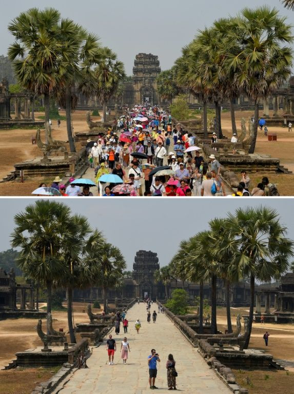 The outbreak of the coronavirus has withered Cambodia's Chinese tourist arrivals by 90 percent