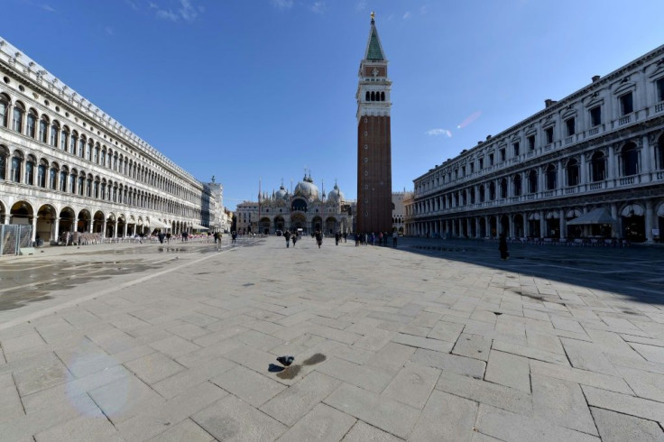 San Marco square in Venice has become unusually quiet