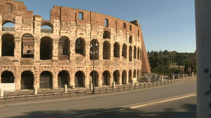 IMAGES of an empty colosseumThe usually very touristic area surrounding Rome's colosseum is empty as the Italian government signed off on strict quarantine measures to fight the spread of the new coronavirus.