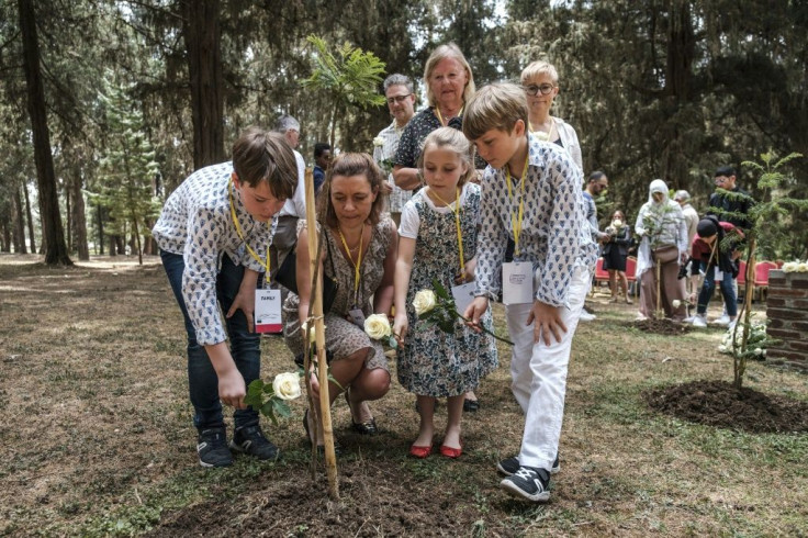 Relatives of French victims of the Flight 302 crash held a ceremony at the embassy in Addis Ababa