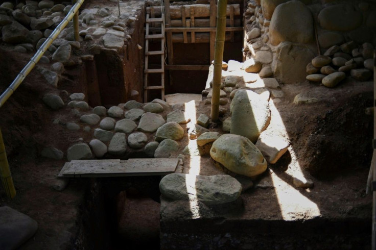 Part of the Tak'alik Ab'aj archaelogical site southeast of Guatemala's capital