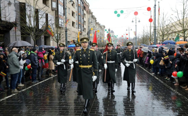 Crowds in Vilnius ignored coronavirus to mark the 30th anniversary of Lithuania's independence from the Soviet Union