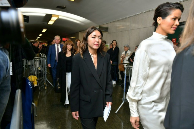 Mimi Haleyi walks into the courtroom for sentencing of movie mogul Harvey Weinstein on March 11, 2020 in New York City