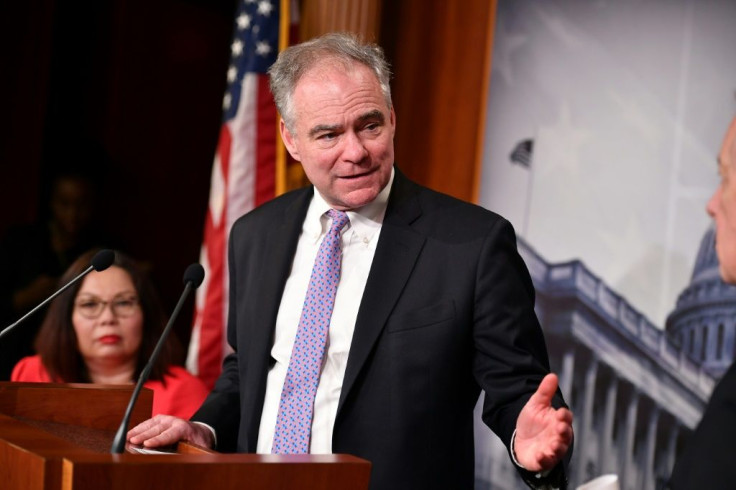 Senator Tim Kaine, seen here in February 2020, has led the bid to restrain President Donald Trump from attacking Iran without approval from Congress