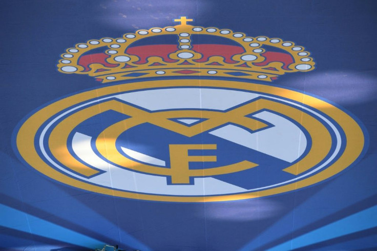 View of Real Madrid's logo after the club was placd in quarantine over the coronavirus