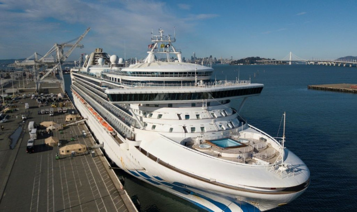 The Grand Princess cruise ship docked in Oakland, California after the coronavirus broke out onboard