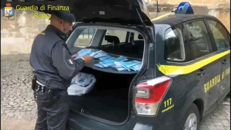 Rome police moved to seize homemade masks that do not comply with national regulations as well as masks being sold at increased prices in the Italian capital