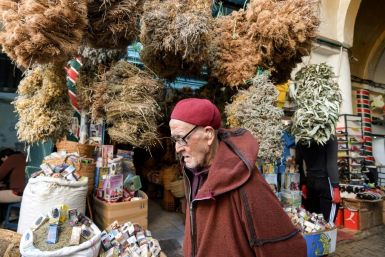 Tunisians flock to the Souk el-Blat in Tunis and its herbalist stalls, where flasks, powders and dried herbs are stacked high