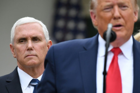 Vice President Mike Pence is pictured with President Donald Trump