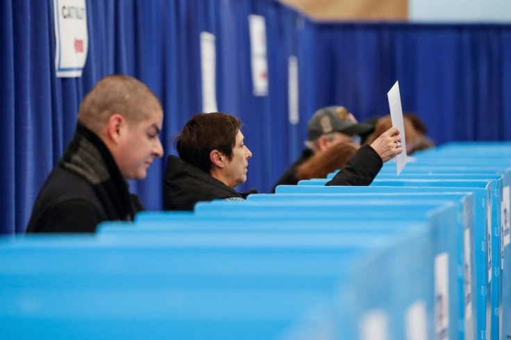 Chicago voters cast ballots during Illinois primary in Chicago, Illinois, on March 17, 2020