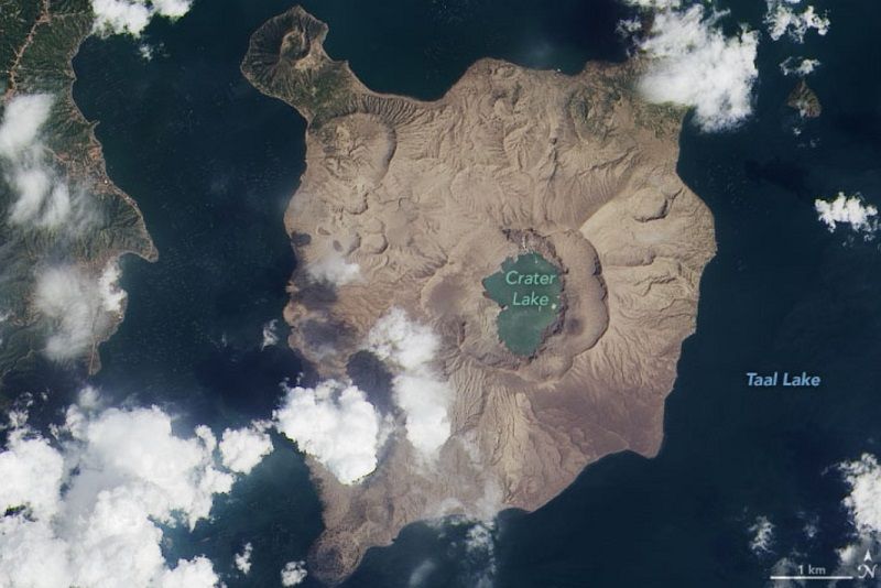 NASA Satellite Image Shows Ash Damage On Taal Volcano Island IBTimes