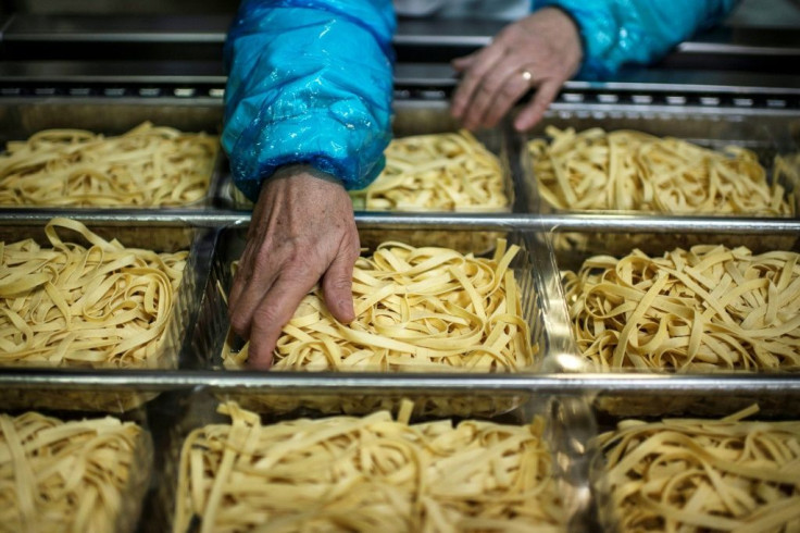 Pasta makers are sticking to the simplest versions -- such as tagliatelli here -- with demand soaring due to the coronavirus outbreak