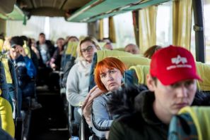 One Ukrainian said he and his fellow passengers on the bus headed for Kiev from Cologne had been sleepin in the vehicle for four days near the German-Polish border