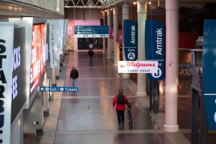 A deserted Union Station in Washington, DC, on March 20, 2020