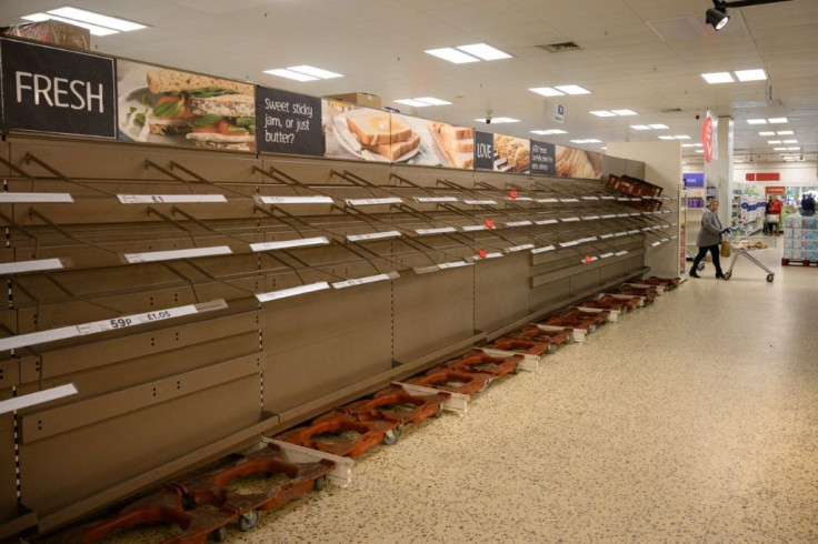 Panic buying has emptied the shelves in some stores