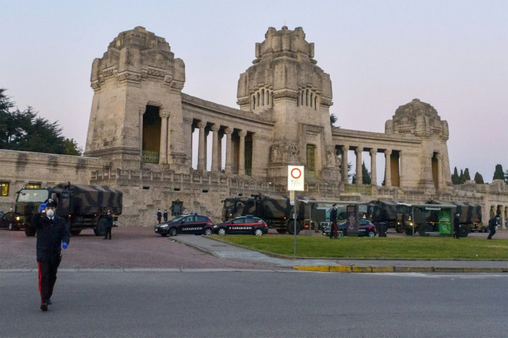 Police and troops have been busy in Bergamo and throughout the country helping deal with the crisis