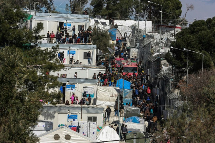 Risk of coronavirus infection: refugees and migrants in the Moria camp on the Greek  island of Lesbos