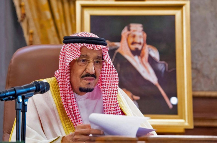 A handout picture provided by the Saudi Royal Palace on March 19, 2020 in the capital Riyadh shows Saudi King Salman bin Abdulaziz, who will chair the G7 meeting "to advance a coordinated global response to the COVID-19 pandemic"
