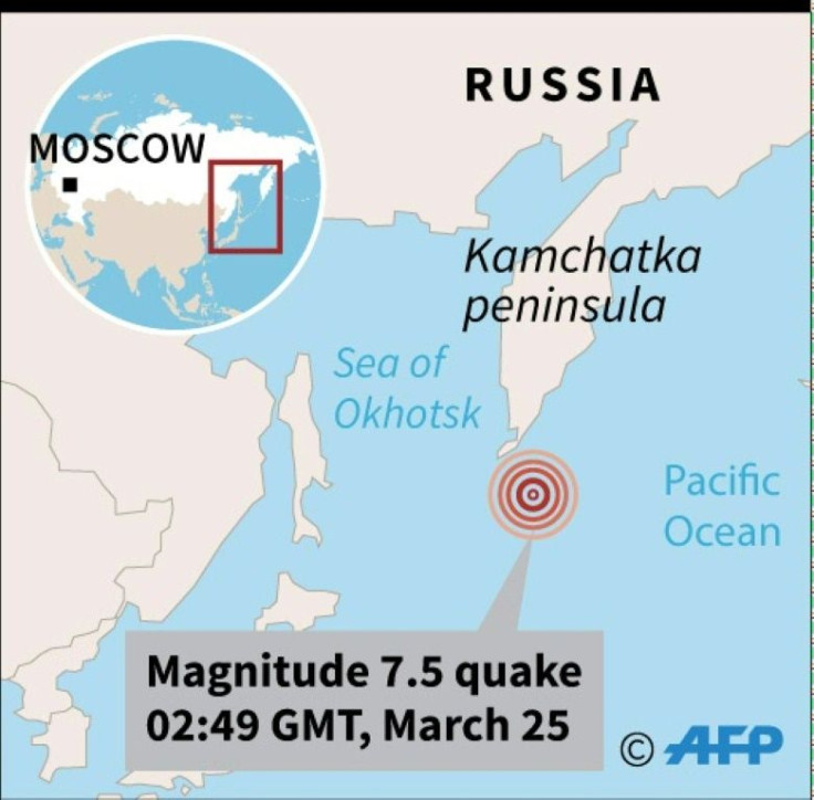 Map showing Russia's Kuril Islands, hit by a 7.5-magnitude quake on Wednesday.