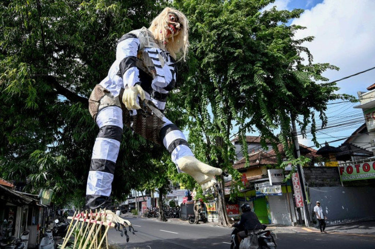 Colourful effigies known as Ogoh-Ogoh are burned in Bali to represent renewal and purification
