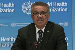 IMAGESThe new coronavirus pandemic is clearly "accelerating", the World Health Organization warns, but says it is still possible to "change the trajectory" of the outbreak. WHO chief Tedros Adhanom Ghebreyesus says "we are not helpless bystanders. We can 