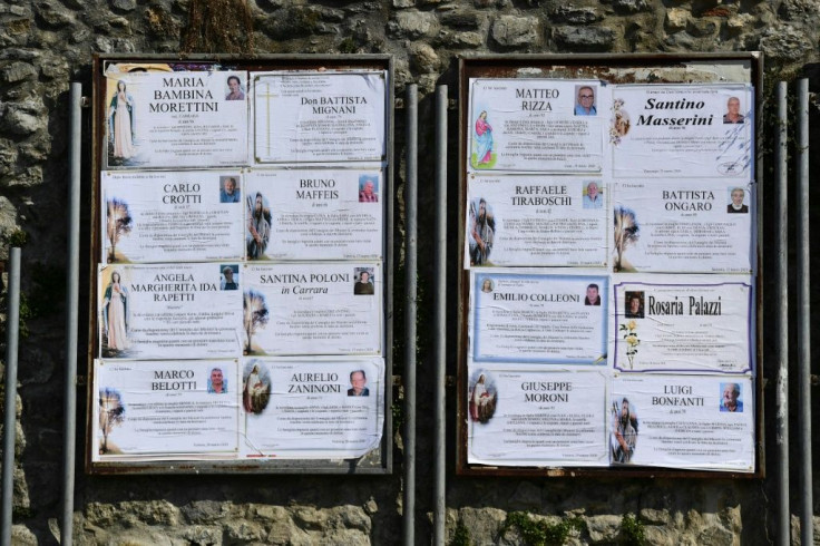 Death notices for the village are posted on the public board where newspapers normally hang