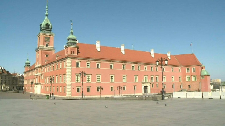 IMAGESWarsaw's streets are empty after Poland banned public gatherings of more than two people and restricted freedom of movement in fight against the spread of coronavirus.