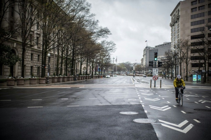 Pennsylvania Avenue, usually one of the busiest streets in Washington, has been left almost deserted