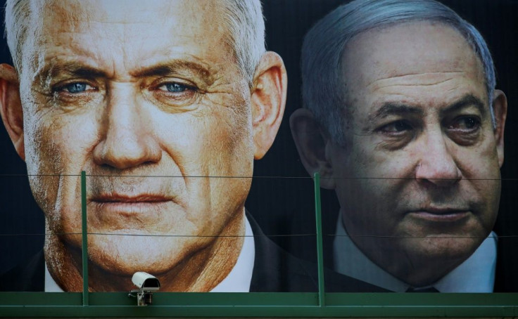 Benny Gantz (left) backed an emergency unity government -- a call previously made by his rival, Prime Minister Benjamin Netanyahu (right)