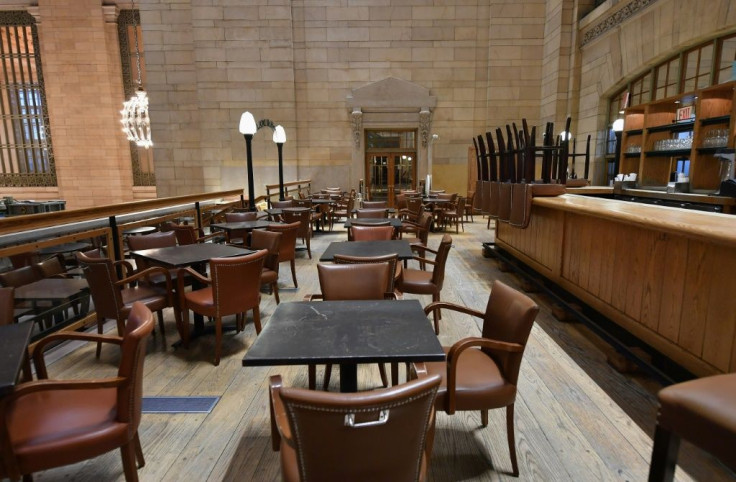 The coronavirus crisis is hitting the restaurant industry hard -- this empty eatery is at Grand Central Station in New York