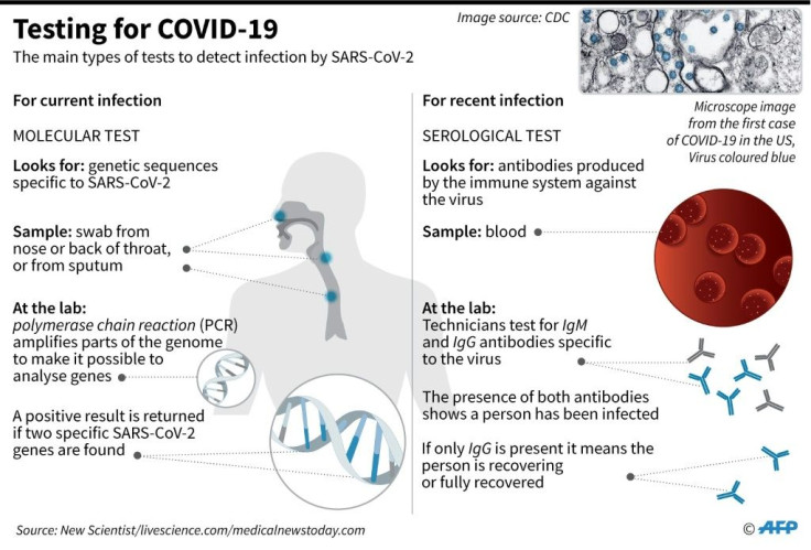 Graphic on the science behind the main methods of testing for the current corronavirus outbreak.