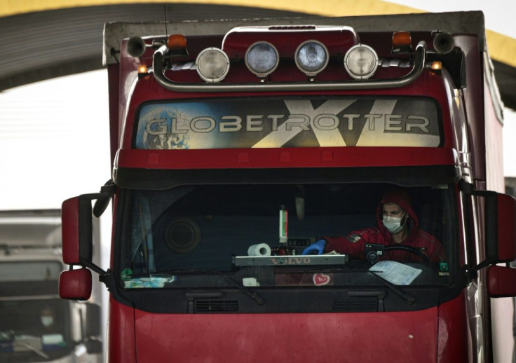 "We are at risk. We might get sick anytime," says Romanian trucker Florin Turcu