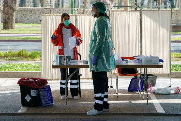 Healthcare workers have also set up drive-in test centres