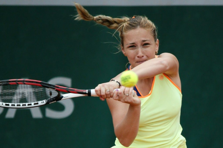 Help: Georgia's Sofia Shapatava in action at Roland Garros in 2014