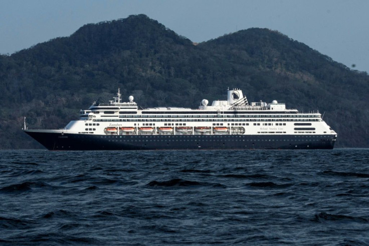 Holland America's cruise ship Zaandam as it entered Panama bay on March 27, 2020