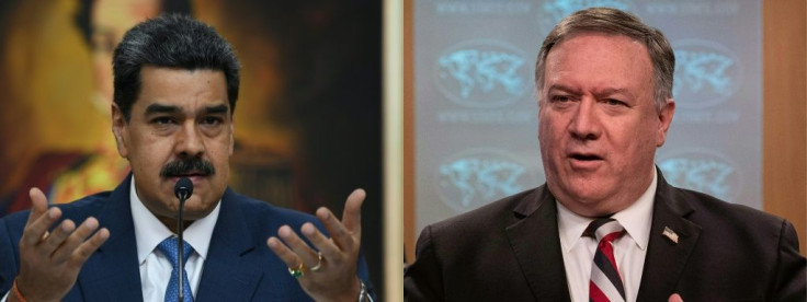 US Secretary of State Mike Pompeo (right) says that Washington still wants to remove Venezuelan President Nicolas Maduro (left)