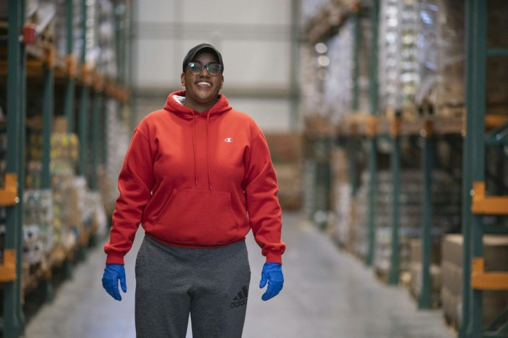 "People need all the help they can get," says food bank volunteer Courtney Thornton