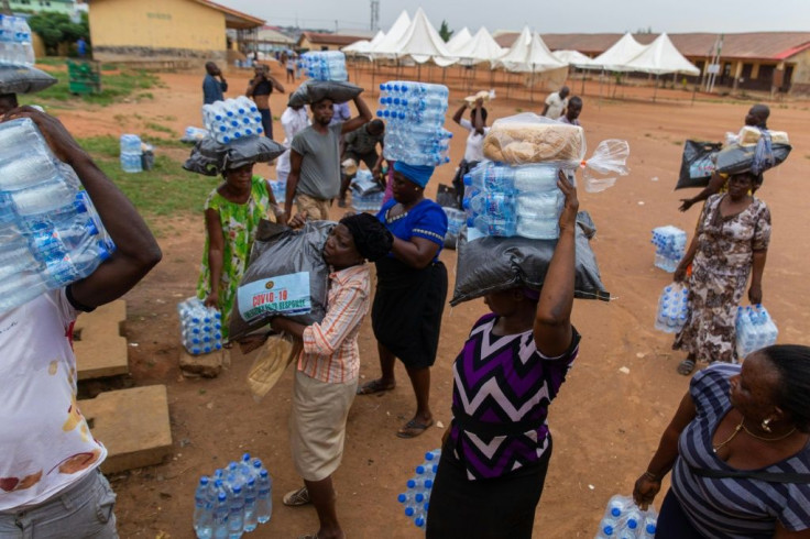 Many people in Lagos survive by hawking or doing manual labour, and the order to stay at home has crippled their income