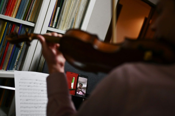Second violinist Sohei Birmann said the initial stab at remote playing was 'totally out of rhythm'