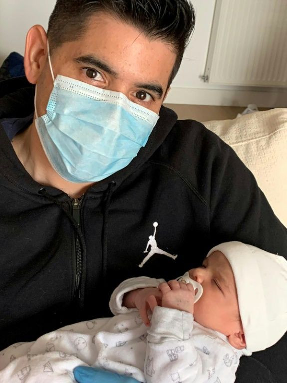Although the couple have spent 14 days in quarantine, there are no testing kits to confirm they are free from the virus so they are still wearing gloves and masks