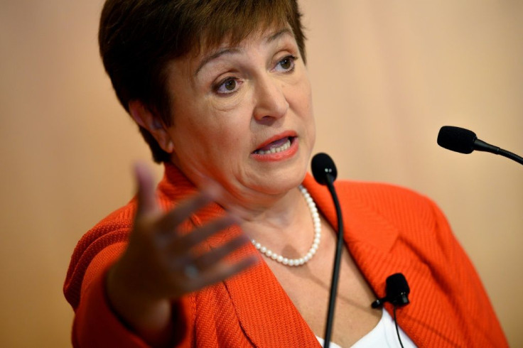 IMF Managing Director of the International Monetary Fund Kristalina Georgieva (pictured January 2020) said that in too many countries -- notably poorer ones -- the health systems were "unprepared for an onslaught" of COVID-19 patients