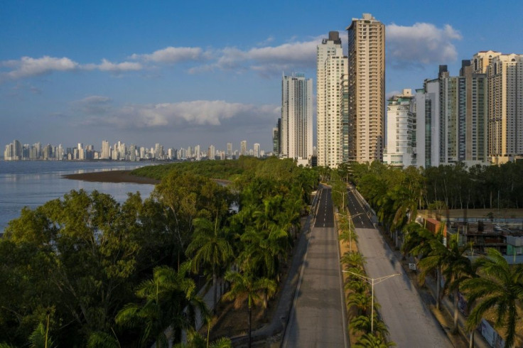 A highway in Panama City was completely empty on March 25, 2020