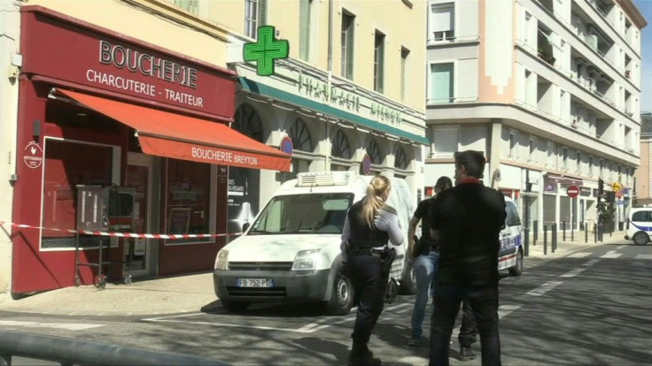 IMAGESPolice block streets in the centre of Romans-sur-IsÃ¨re, after a man killed two people and wounded seven others in a knife attack, in the midst of confinement linked to the Covid-19 epidemic.