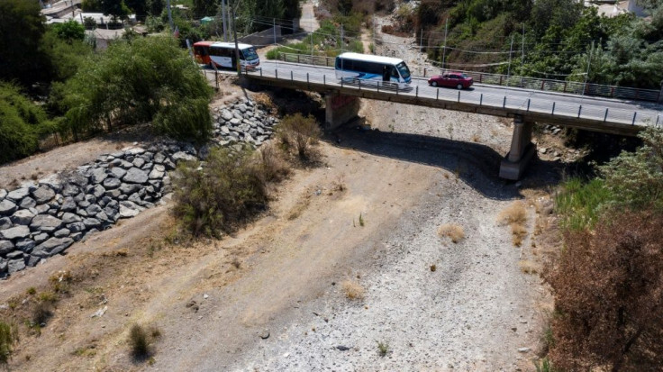 The Melon river in Chile was completely dried out in January 2020