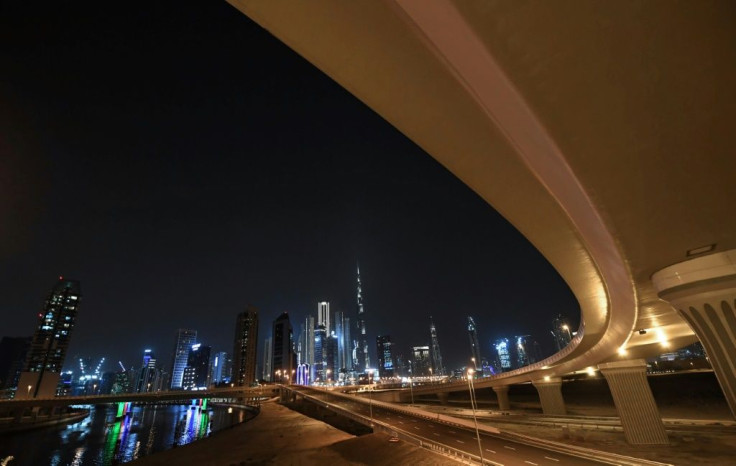 A deserted street in the Emirate city of Dubai amid the coronavirus outbreak