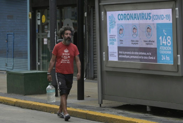 Buenos Aires homeless man Richard Marcelo says 'what we are afraid of is hunger, everything else including the coronavirus, no."Â 