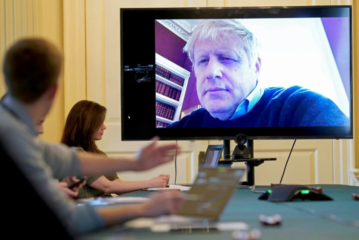 Boris Johnson remotely chaired a coronavirus meeting by video link