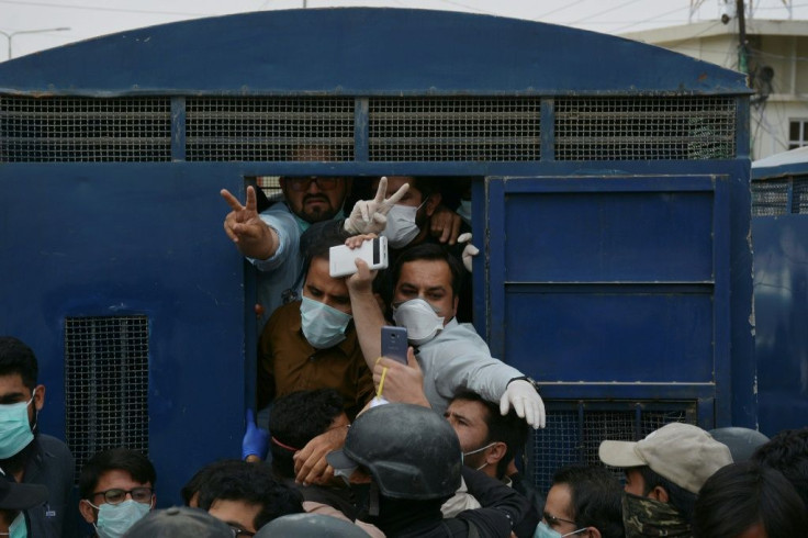 Police used batons to disperse doctors protesting the lack of goggles, masks and other protective equipment in Quetta, southwest Pakistan